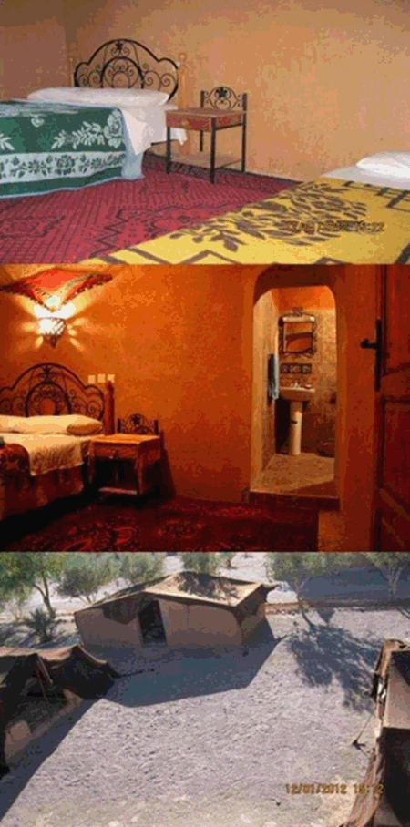 Auberge Ouadjou, Village de Nkob Hotel  province de Zagora Riad  province de Zagora : Exemple de chambre